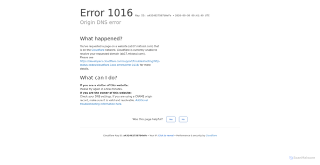 Security scan screenshot of https://ab17.mktossl.com