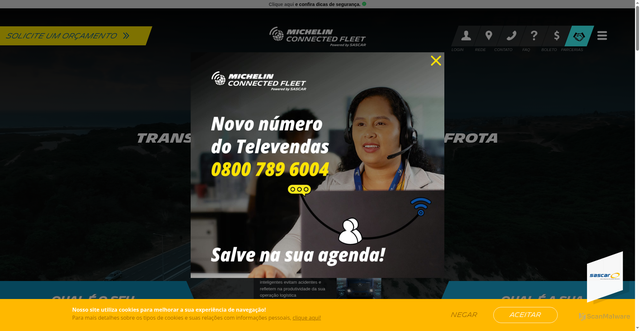 Security scan screenshot of https://sascar.com.br