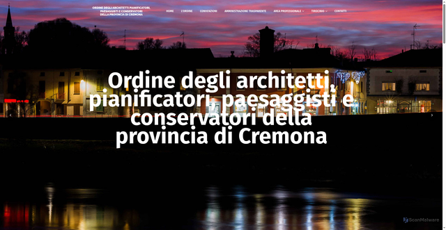 Security scan screenshot of https://www.architetticr.it/