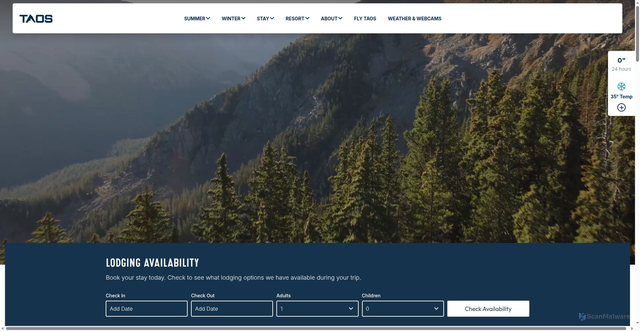 Security scan screenshot of https://www.skitaos.com