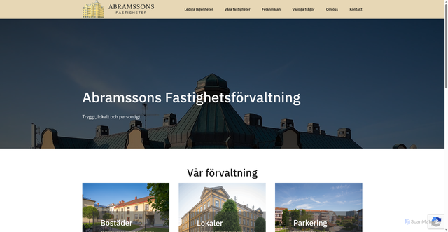 Security scan screenshot of https://abramssons.se
