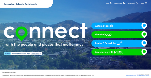 Security scan screenshot of https://rideconnectutah.gov/