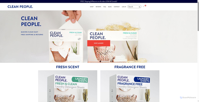 Security scan screenshot of https://getcleanpeople.com
