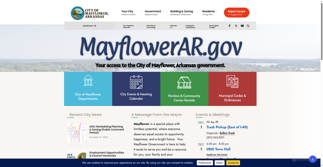 Security scan screenshot of https://mayflowerar.gov/