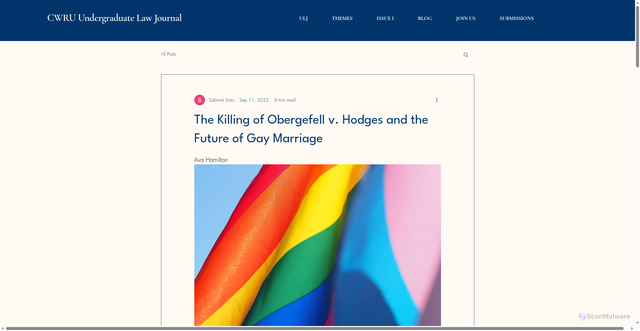 Security scan screenshot of https://www.cwruundergradlawjournal.com/post/the-killing-of-obergefell-v-hodges-and-the-future-of-gay-marriage