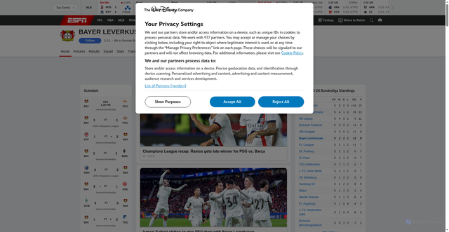 Security scan screenshot of https://www.espn.com/soccer/club/_/id/131