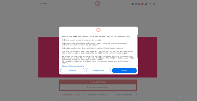 Security scan screenshot of https://www.nigella.com/