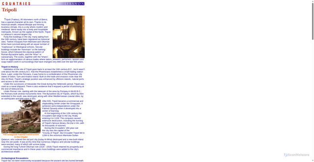 Security scan screenshot of http://www.middleeast.com/tripoli.htm