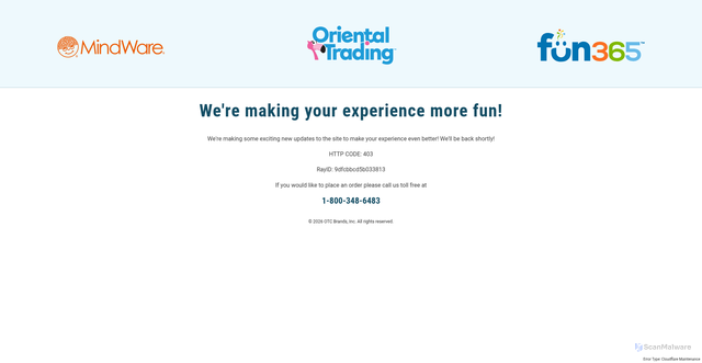 Security scan screenshot of https://www.orientaltrading.com