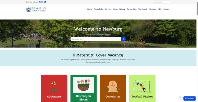 Security scan screenshot of https://www.newbury.gov.uk/