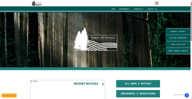 Security scan screenshot of https://foresttownrcwi.gov/