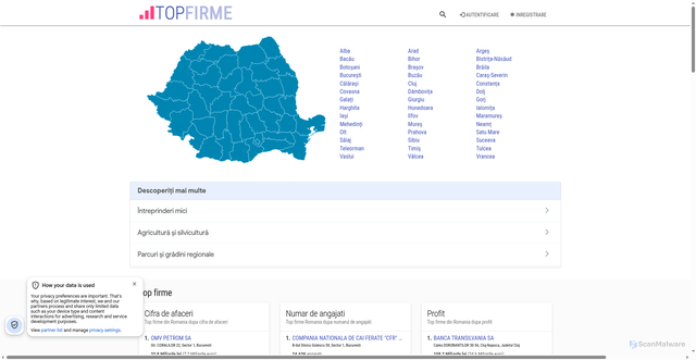 Security scan screenshot of https://topfirme.com