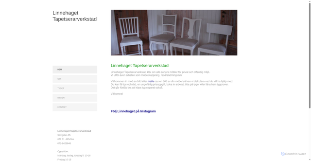Security scan screenshot of https://linnehaget.se