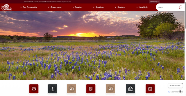 Security scan screenshot of https://bulverdetx.gov/
