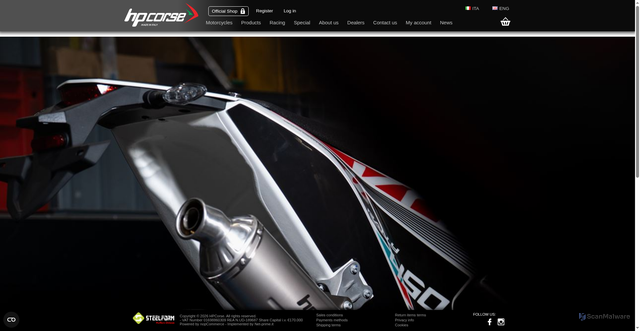Security scan screenshot of https://www.hpcorse.com/en/