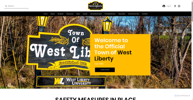 Security scan screenshot of https://www.westlibertywv.gov/