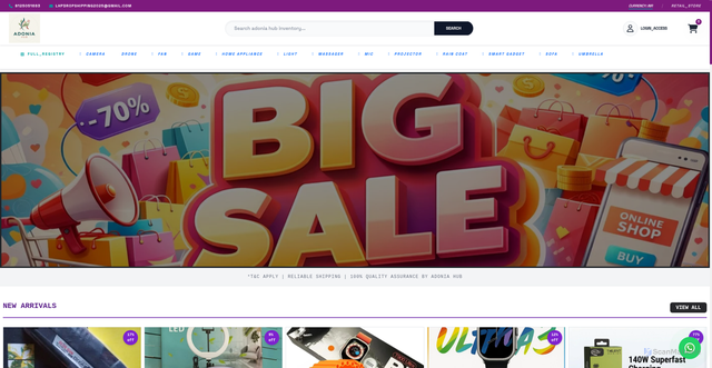 Security scan screenshot of http://adoniahub.com/