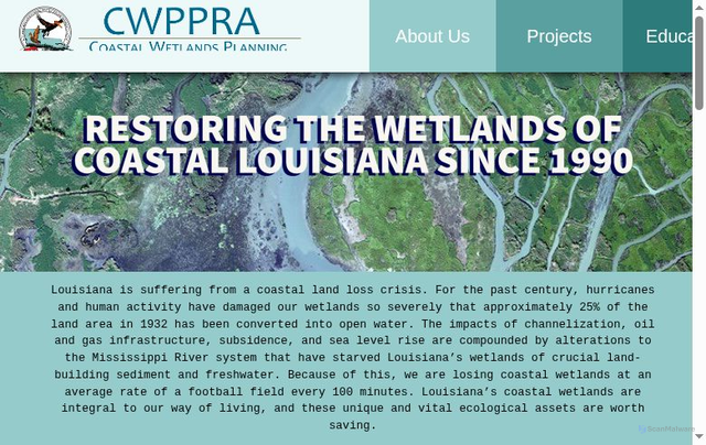 Security scan screenshot of https://www.lacoast.gov/new/Default.aspx