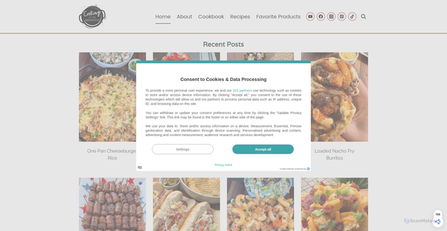 Security scan screenshot of https://cookinginthemidwest.com