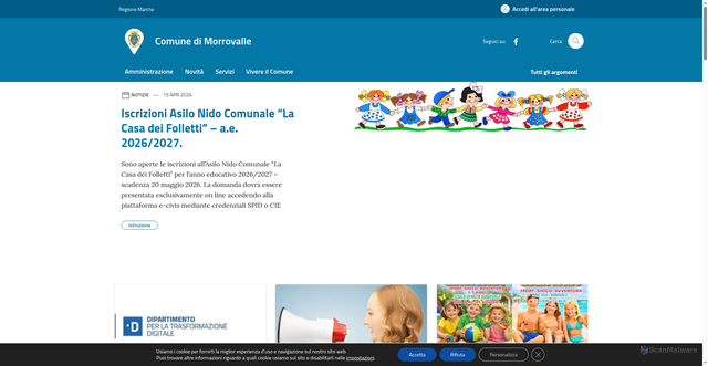 Security scan screenshot of https://www.comune.morrovalle.mc.it