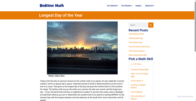 Security scan screenshot of https://bedtimemath.org/longest-day-of-the-year/
