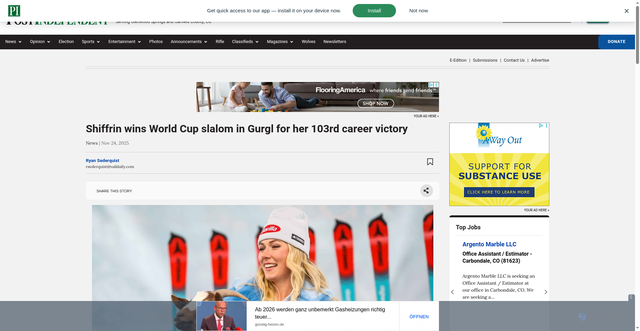 Security scan screenshot of https://www.postindependent.com/news/world-cup-mikaeala-shiffrin-slalom-gurgl-austria/