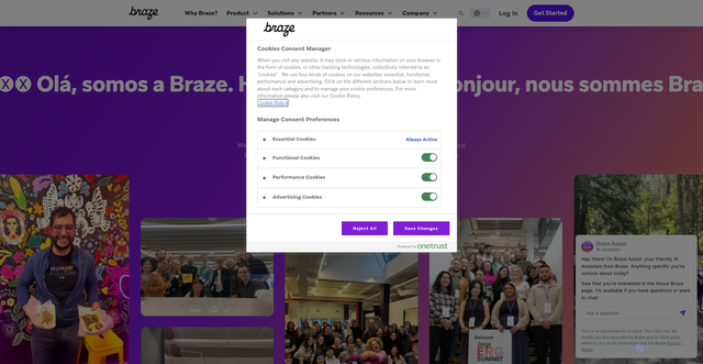 Security scan screenshot of https://www.braze.com/company