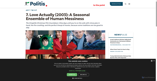 Security scan screenshot of https://en.politis.com.cy/culture/culture-art-twist/975595/7-love-actually-2003-a-seasonal-ensemble-of-human-messiness