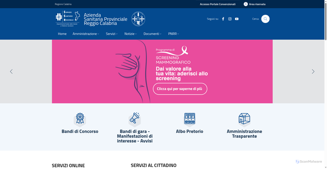 Security scan screenshot of https://www.asprc.it/