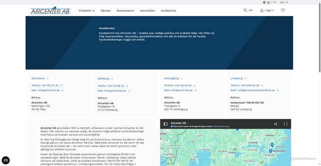 Security scan screenshot of https://gardnerdenver.se