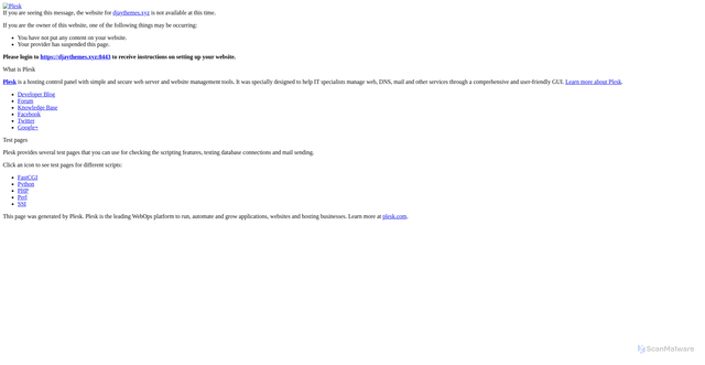 Security scan screenshot of https://djaythemes.xyz