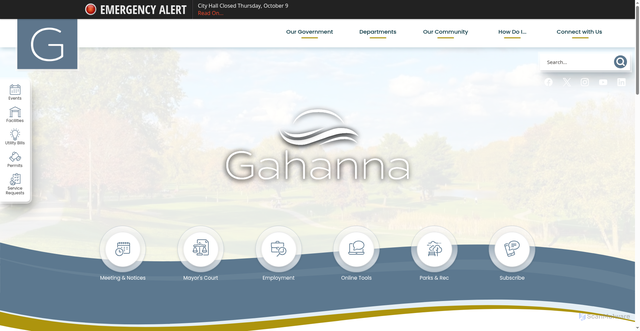 Security scan screenshot of https://gahanna.gov/