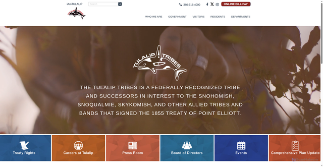 Security scan screenshot of https://www.tulaliptribes-nsn.gov/