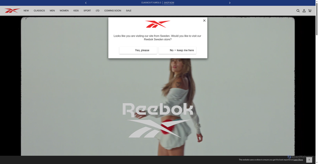 Security scan screenshot of http://reebokrewards.ca