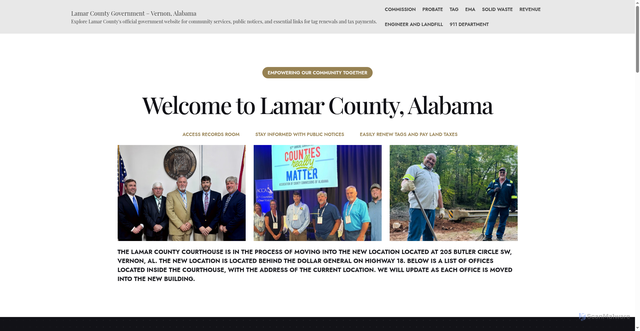 Security scan screenshot of https://lamarcountyal.gov/