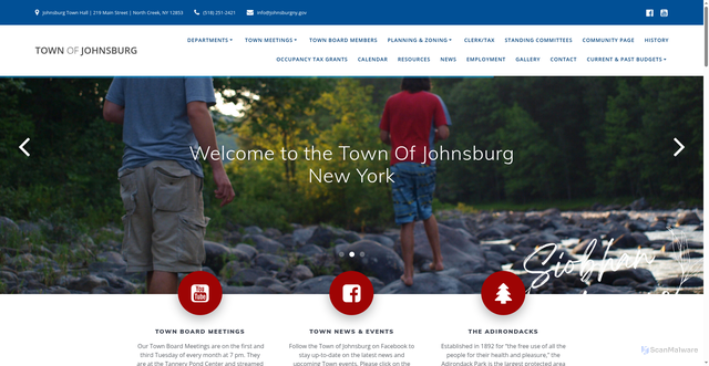 Security scan screenshot of https://johnsburgny.gov/