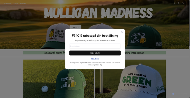 Security scan screenshot of https://madnessgolf.se