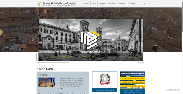 Security scan screenshot of https://www.consulentidellavoro.re.it/