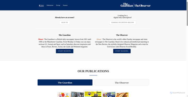 Security scan screenshot of https://guardian.pressreader.com/