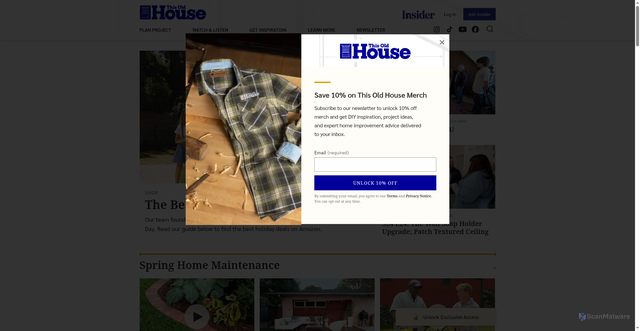 Security scan screenshot of https://www.thisoldhouse.com