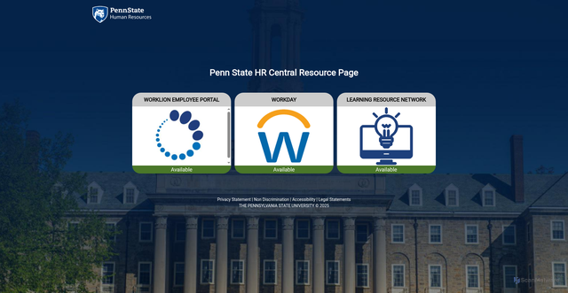 Security scan screenshot of https://worklion.psu.edu/