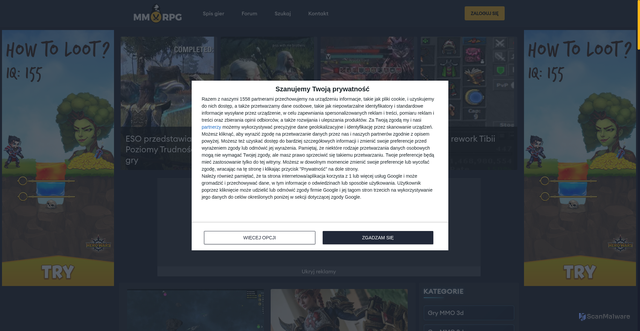 Security scan screenshot of https://mmorpg.org.pl