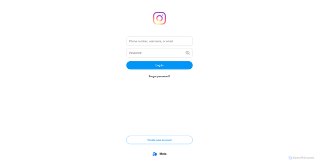 Security scan screenshot of http://instagram-login-support.vercel.app/
