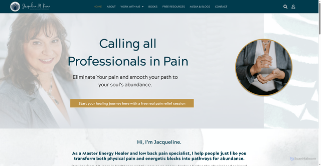 Security scan screenshot of https://jacquelinemkane.com/