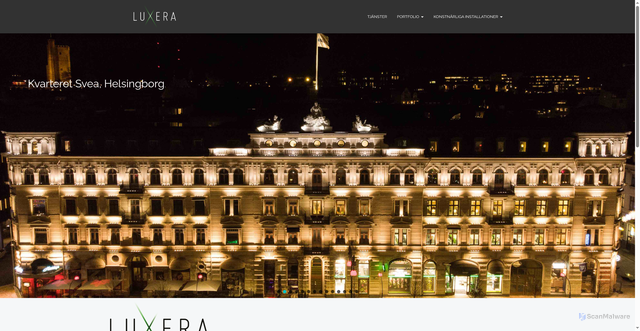 Security scan screenshot of https://luxera.se