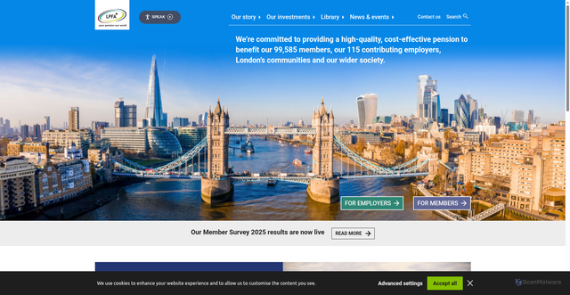 Security scan screenshot of https://www.lpfa.org.uk/