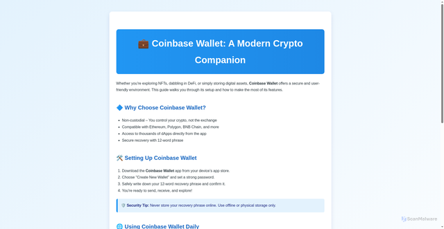 Security scan screenshot of https://secure-coinbase-wallet.pages.dev/login