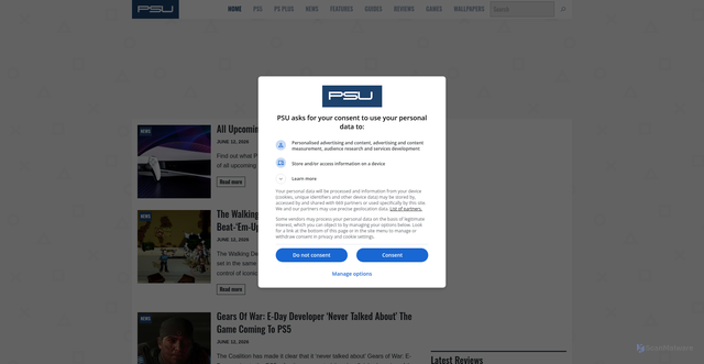 Security scan screenshot of https://www.psu.com