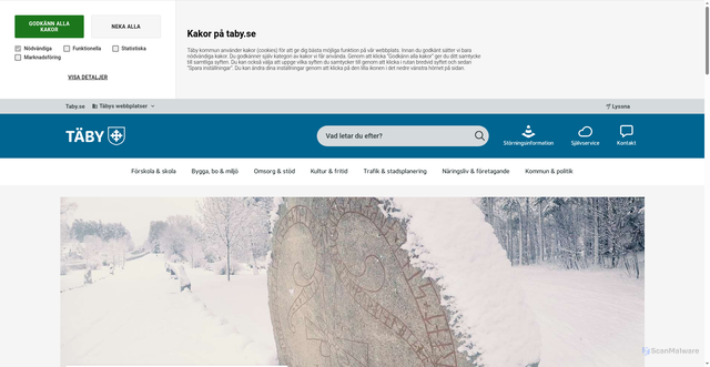 Security scan screenshot of https://www.taby.se/