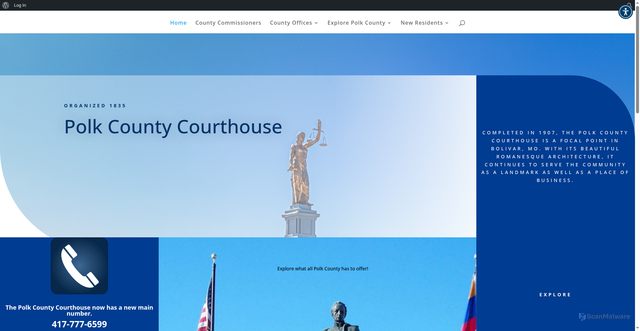 Security scan screenshot of https://polkcountymo.gov/